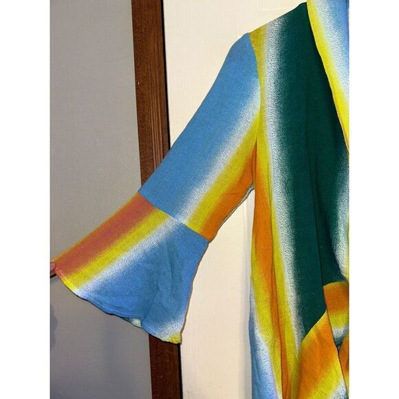 BCBGeneration Kimono Multi Striped Tie Front Size XSโ/Sm - Picture 6 of 15
